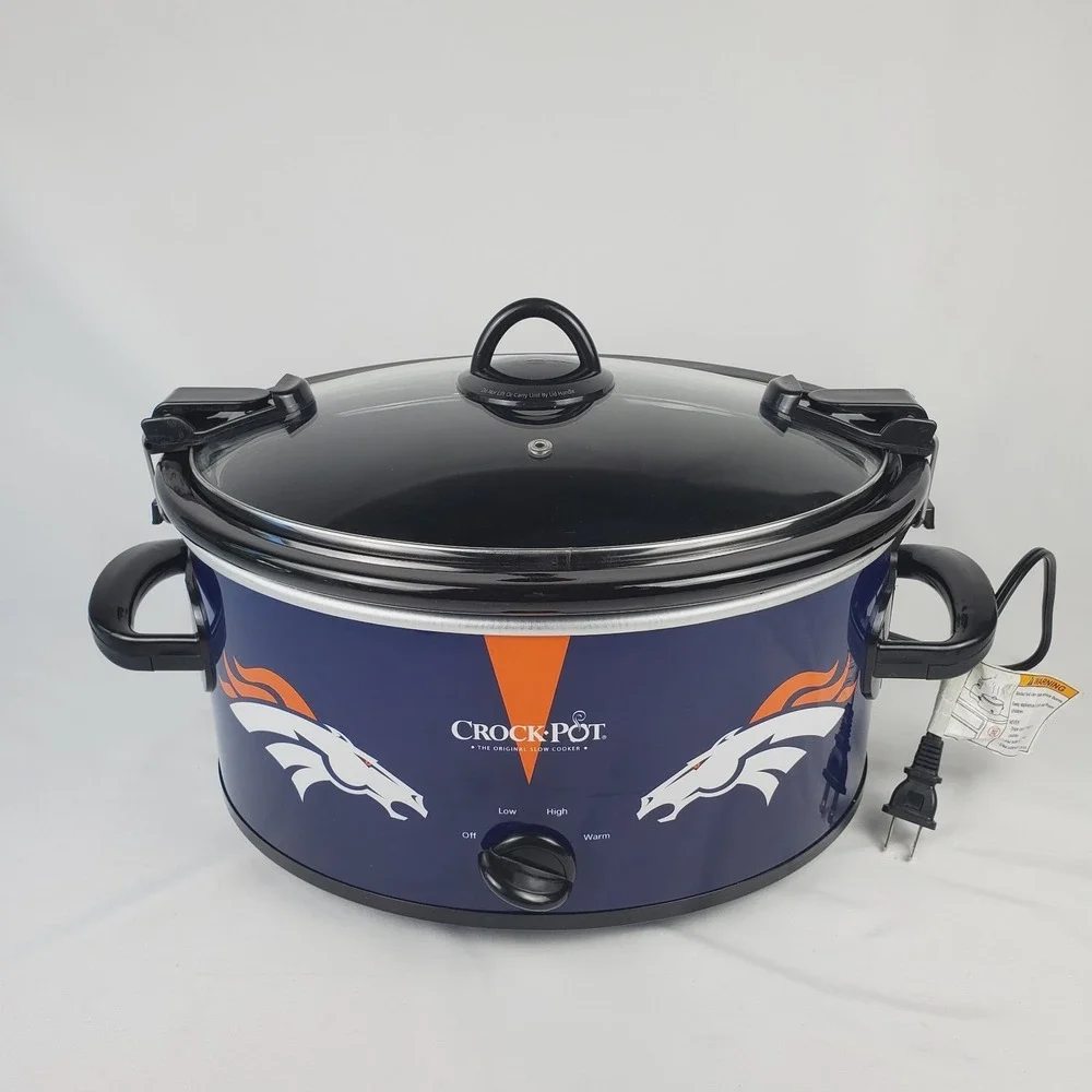 Denver Broncos NFL Crock Pot Slow Cooker #SCCPNFL600 - TESTED and WORKING